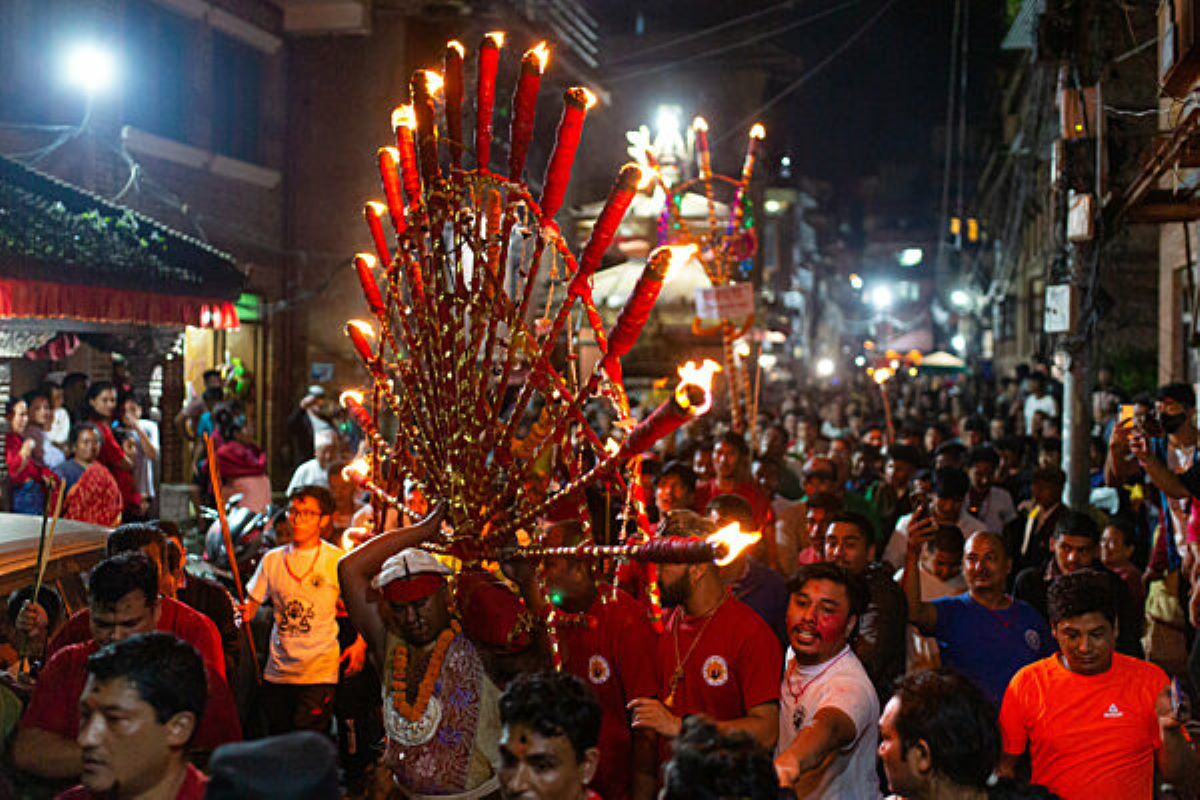 Tongue piercing festival in Madhyapurthimi today
