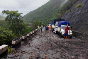 BP Highway blocked due to continuous rainfall