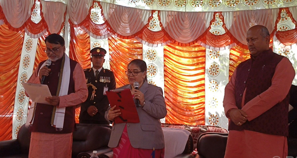 Newly-appointed Chief Minister Sonal takes oath of office