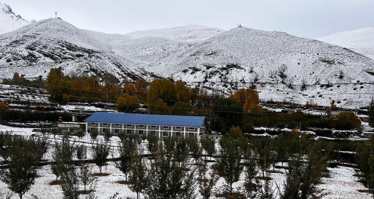 Heavy snowfall occurs in Mustang