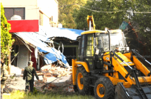 KMC demolishes illegal building linked to NC leader deepak Khadka on Nepal Scouts property