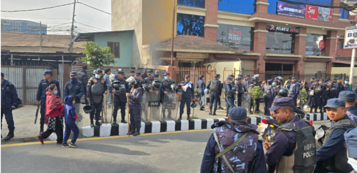 Youth protest at Maitighar calls for all-party government ahead of elections