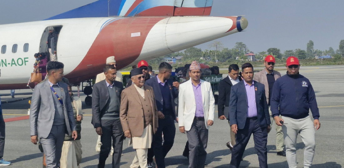 KP Sharma Oli arrives in Jhapa ahead of candidacy filing
