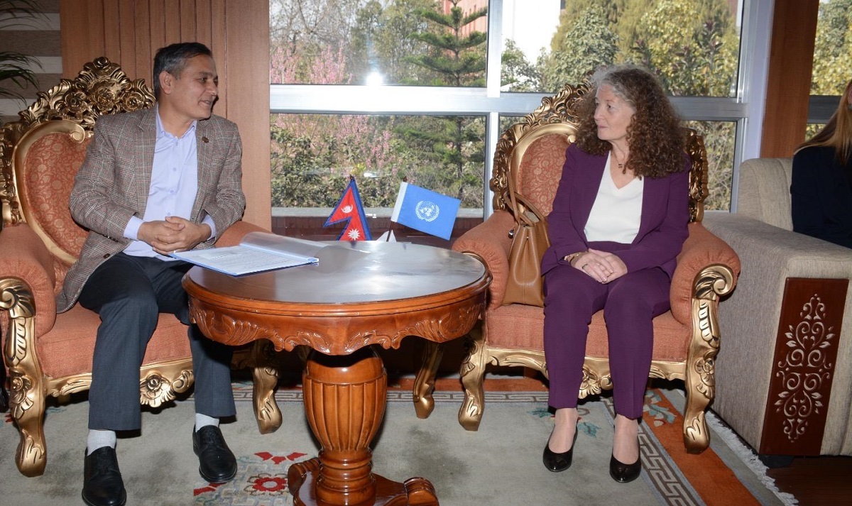 Home Minister Aryal holds meeting with UN resident coordinator Yahya