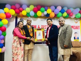 Lions Club installation ceremony of Gachhiya Concluded; Journalist Shiva Bhattarai Bhojpure Honored