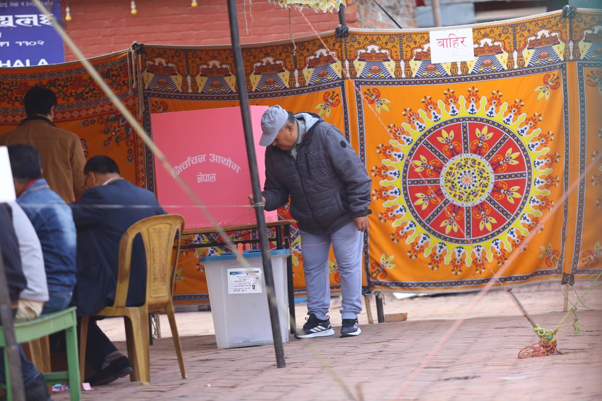 Voting is peacefully taking place in Kathmandu valley