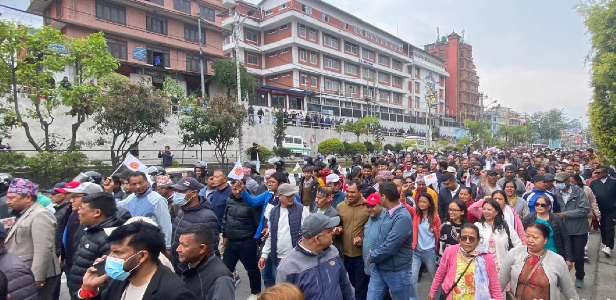 CPN-UML intensifies protests in Kathmandu over arrest of KP Sharma Oli