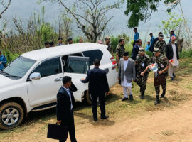 President Paudel arrives in Tanahu