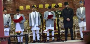 President administers oath of office to newly appointed Chief Justice Sharma