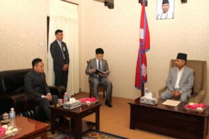 Chinese ambassador pays courtesy call on VP Yadav