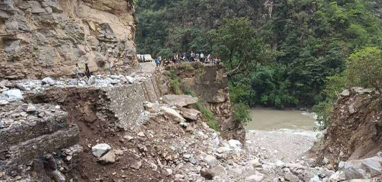 Landslides severely damage Karnali corridor, traffic suspended