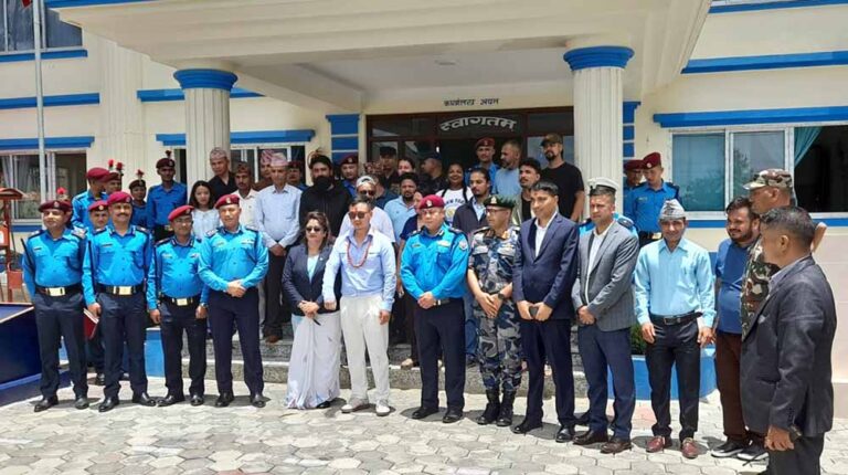 Gurung inspects police, administration offices in Dhankuta