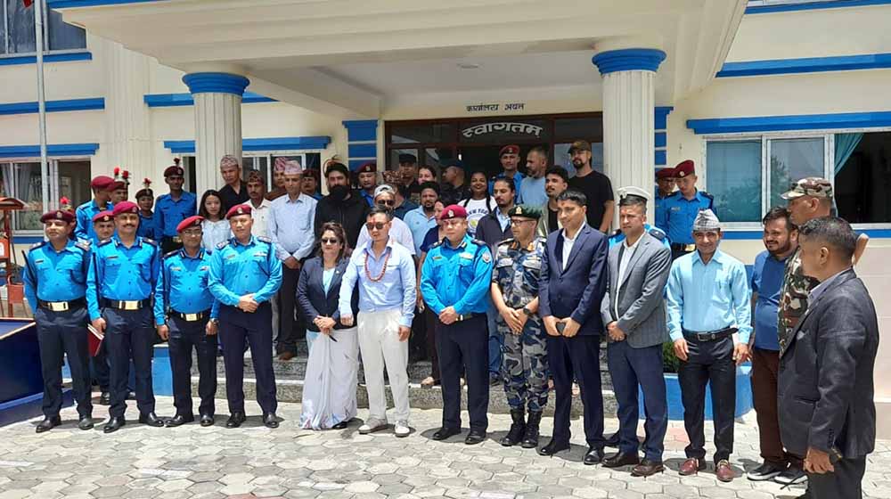 Gurung inspects police, administration offices in Dhankuta